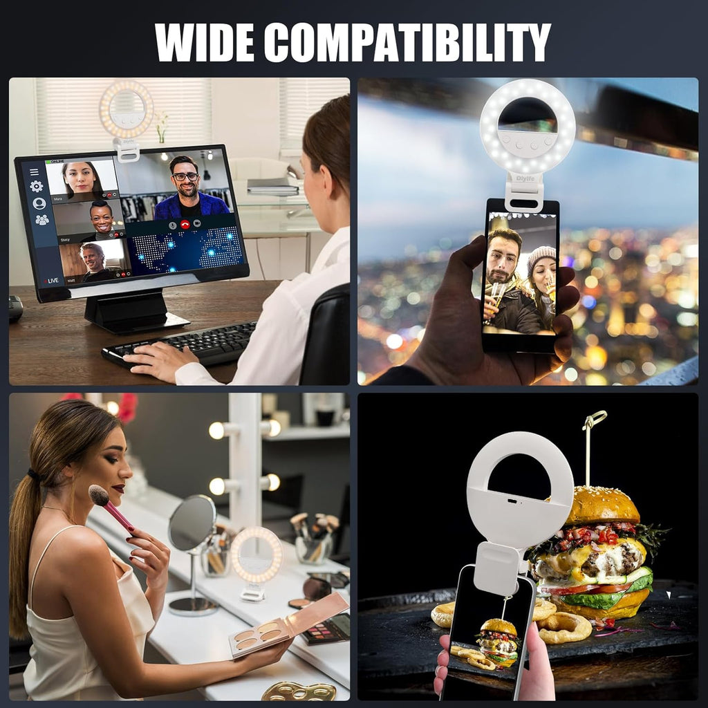 Diyife 360° Rotation Selfie Ring Light