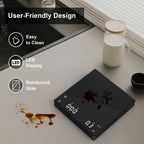 Diyife Rechargeable Mini Coffee Scales with Timer, 0.1g/2kg High Precision, Electronic Digital Espresso Scale with HD LED Display, Portable Analytical Lab Balance for Labs, Jewellers, Gold, Food