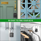 Key Safe Box, [Weatherproof] Diyife 4-Digit Combination Key Lock Box Removable Wire Rope Shackle, Hangable Portable Security Key Lock Box for Home Office Garage School