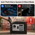 Small Safe Box for Home, Diyife 0.22 Cu Ft Money Safe Security Lock Box