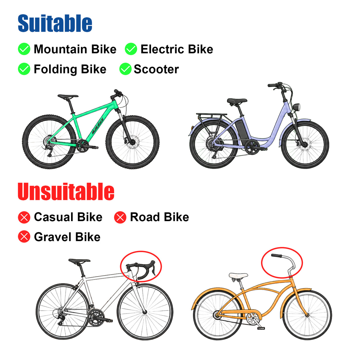 Diyife Bar End Bike Mirrors, HD Version Bicycle Mirrors for Handlebar