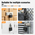 Heavy Duty Key Padlock, [Anti-Theft] Diyife Padlock with Keys Weatherproof, Thickened Shackle, Outdoor Padlocks Anticut, Anti-Rust Steel for School Gym Locker, Garage, Shed, Fence, Yard
