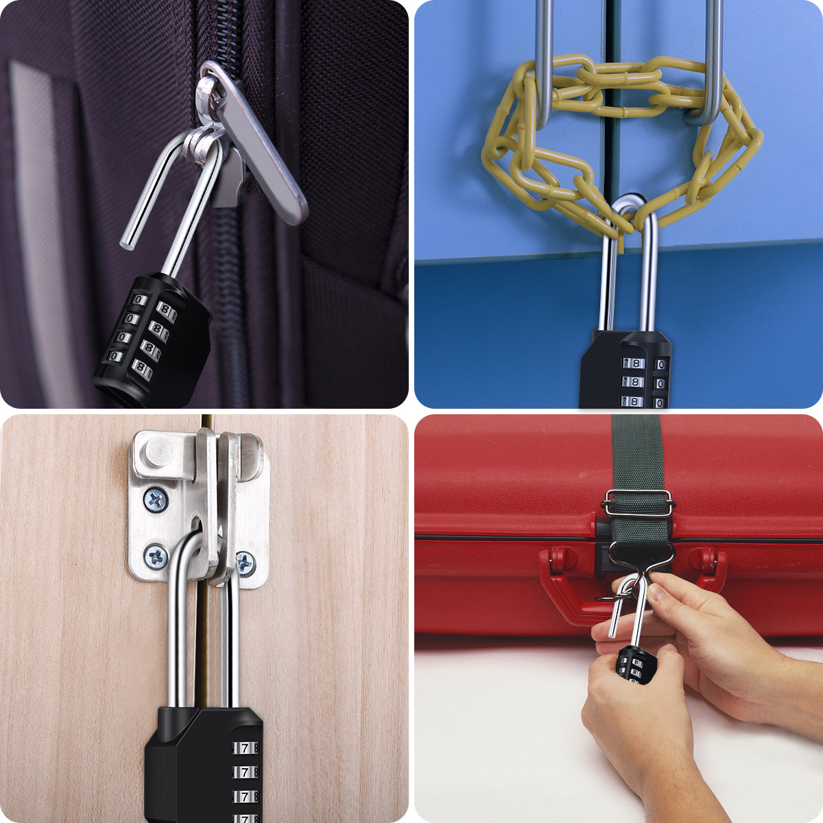 Diyife 4 Digit Combination Padlock, [2.6 inch Long Shackle] Locker Lock Weatherproof Lock Outdoor Combination Lock for School Gym Locker, Toolbox, Fence, Hasp, Cabinet, Shed, Cabinet
