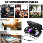 Diyife Cassetta di Sicurezza Portatile – [Impermeabile] Cassetta di Sicurezza da Viaggio con Combinazione, Scatola di Sicurezza Antifurto con Codice a 4 Cifre e Cavo in Acciaio Rimovibile per Hotel, Viaggi, Sport, Ufficio e Vacanze
