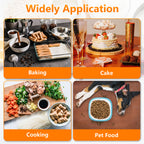Diyife Large Digital Kitchen Scale with%Percentage &Hold Function,0.1g/5kg, IP67 Waterproof Baking Scale, USB‑C Rechargeable, 7.9x7.9" Food Scales with Large LCD Display for Cooking,Stainless Steel Pan