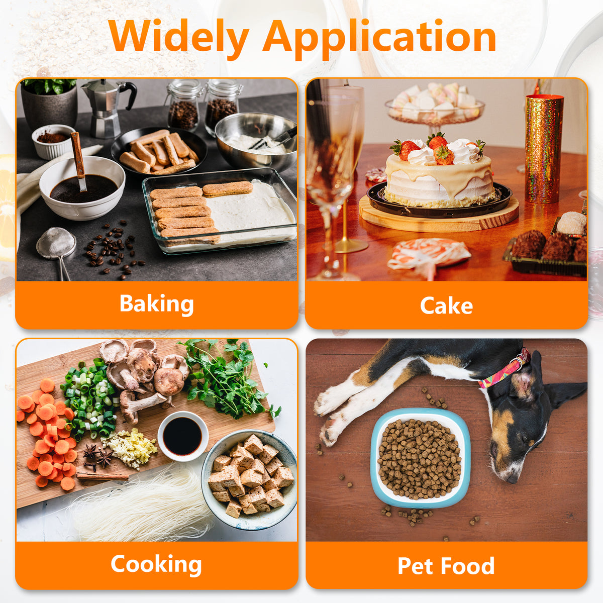Diyife Large Digital Kitchen Scale with%Percentage &Hold Function,0.1g/5kg, IP67 Waterproof Baking Scale, USB‑C Rechargeable, 7.9x7.9" Food Scales with Large LCD Display for Cooking,Stainless Steel Pan