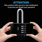 Diyife 4 Digit Combination Padlock, [2.6 inch Long Shackle] Locker Lock Weatherproof Lock Outdoor Combination Lock for School Gym Locker, Toolbox, Fence, Hasp, Cabinet, Shed, Cabinet