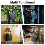 Combination Padlock, Diyife IPX5 Weatherproof Outdoor Keyless Entry Padlock