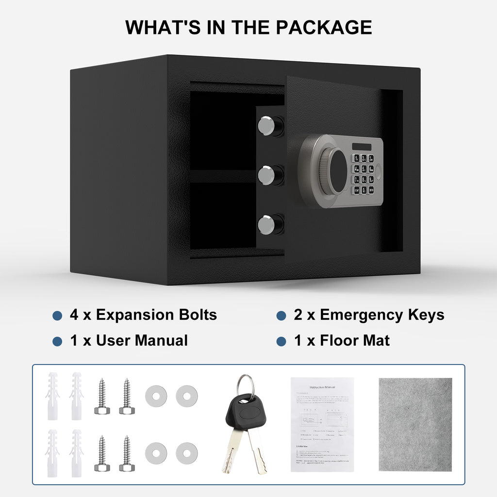 Diyife 22.6L Waterproof Safe Box with Dual-Way Opening for Home, Hotel & Office