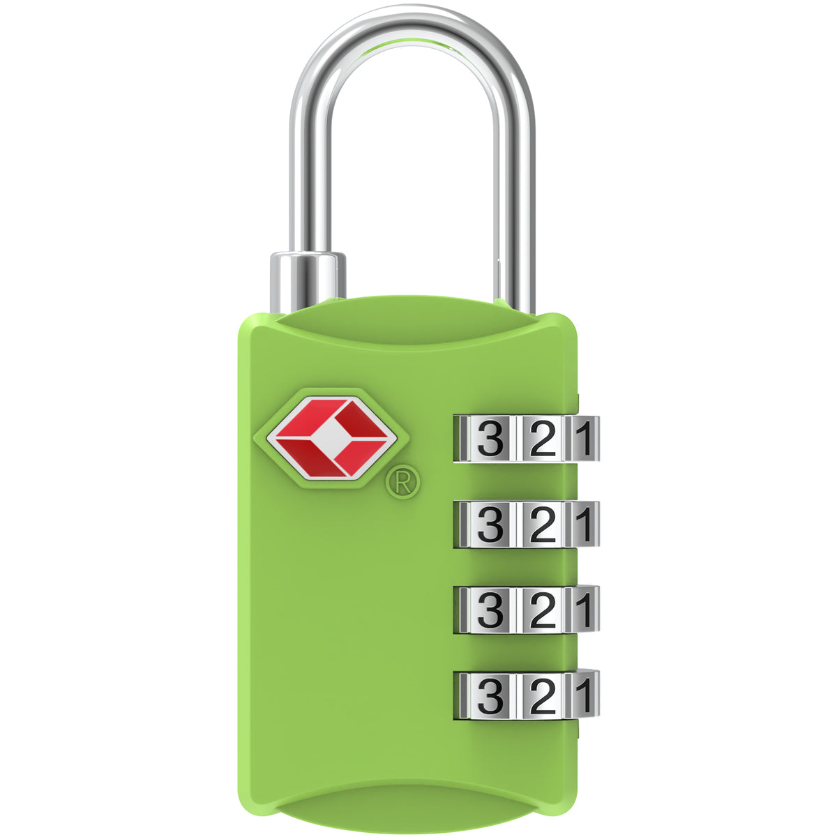 Diyife TSA Combination Padlock, 4 Digit Luggage Lock, Black, for Suitcase, Travel Bag, Gym Locker