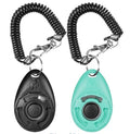 Dog Clickers, [2 PCS] Diyife Dog Training Clickers with Wrist Strap Lightweight, Pet Behavioral Training Tools for Puppy, Cats, Birds, Hamsters, for Pet Lovers (Green&Pink)