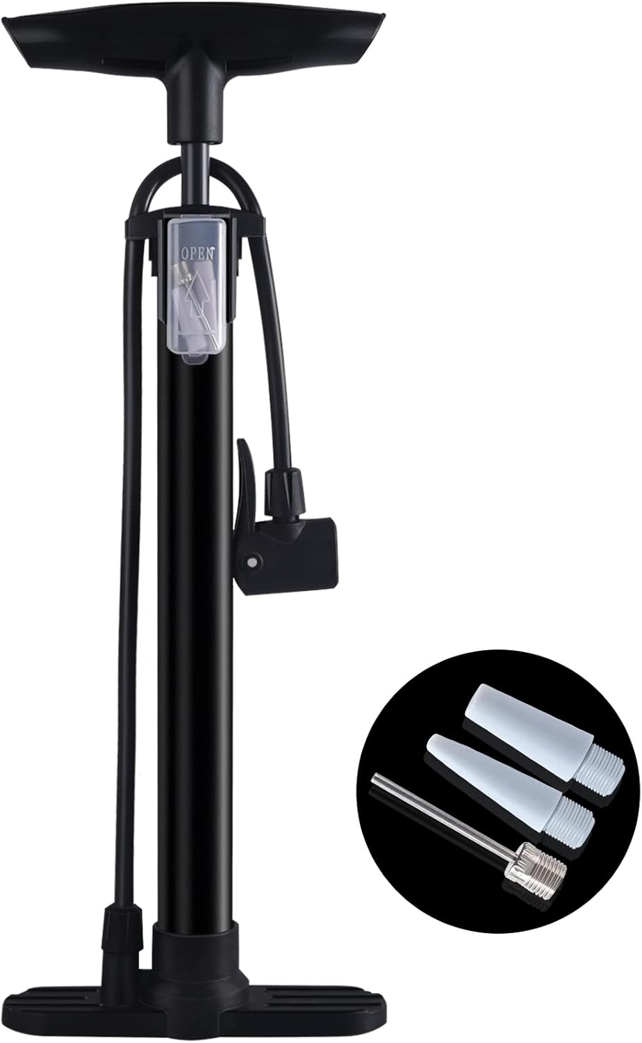 Diyife Floor Bike Pump Presta and Schrader Valve 160 PSI/11 Bar