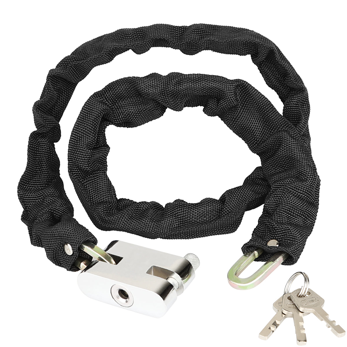 Diyife Heavy Duty Bike Lock - Anti-Theft High Security Chain with 3 Keys, Weatherproof Padlock for Bicycle, Motorcycle, Scooter, Door, Gate, Fence