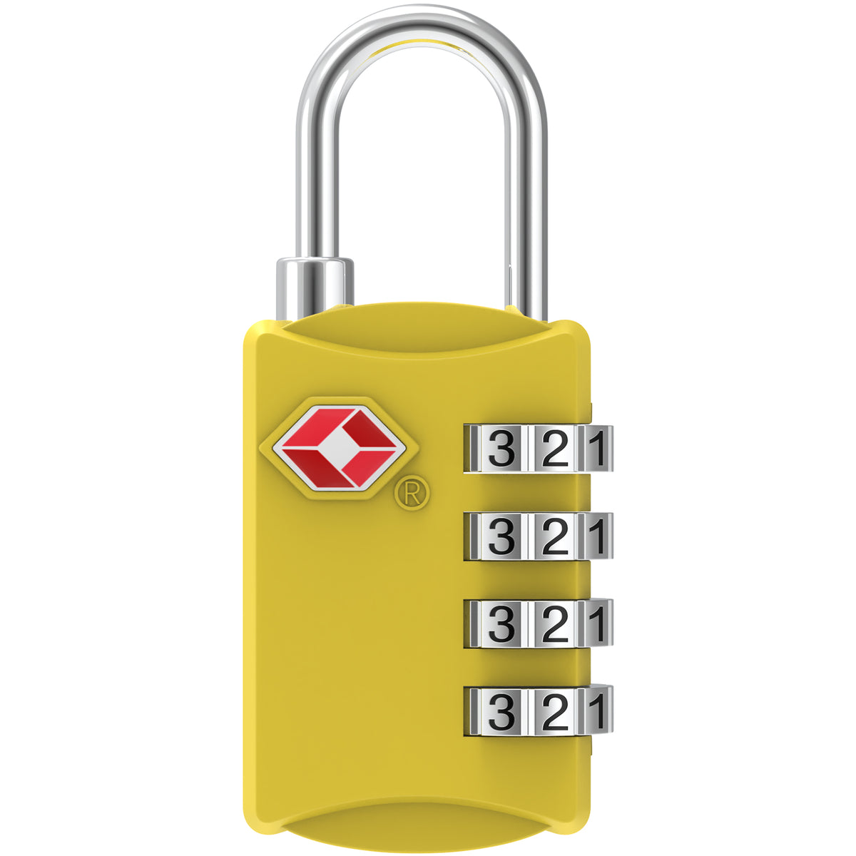 Diyife TSA Combination Padlock, 4 Digit Luggage Lock, Black, for Suitcase, Travel Bag, Gym Locker
