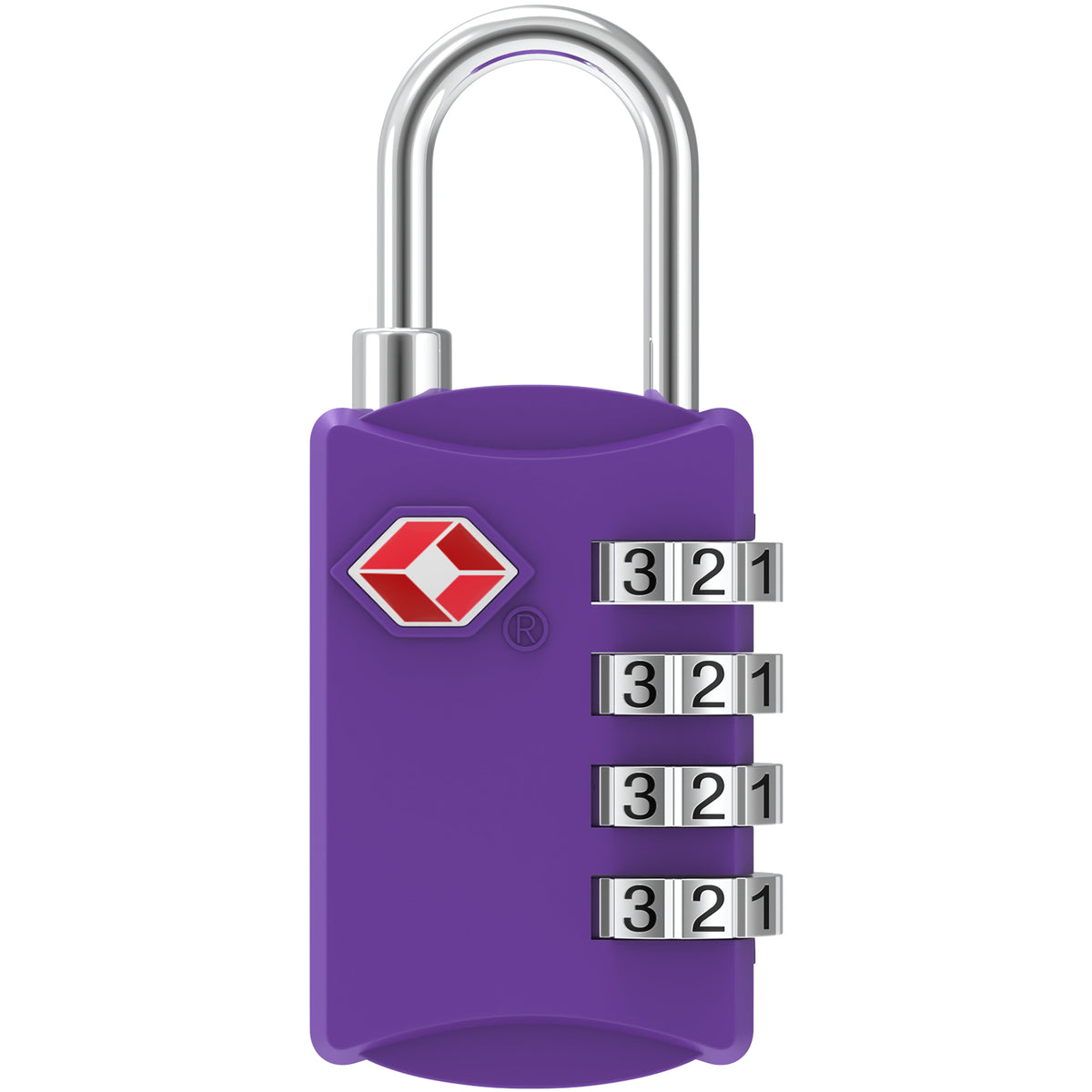 Diyife TSA Combination Padlock, 4 Digit Luggage Lock, Black, for Suitcase, Travel Bag, Gym Locker