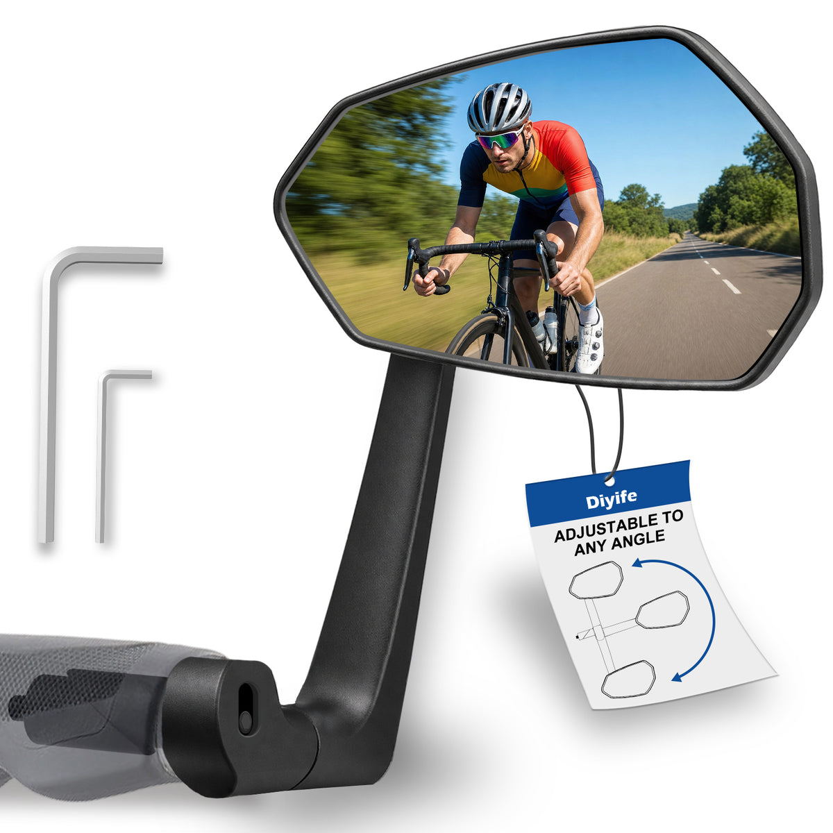 Diyife Bar End Bike Mirrors, HD Version Bicycle Mirrors for Handlebar